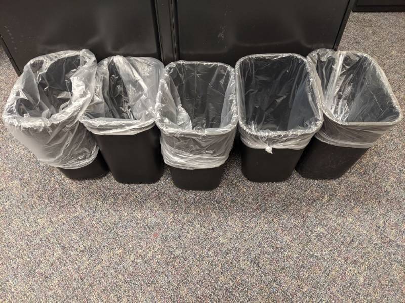 lot 1302 image: (5) Trash Cans