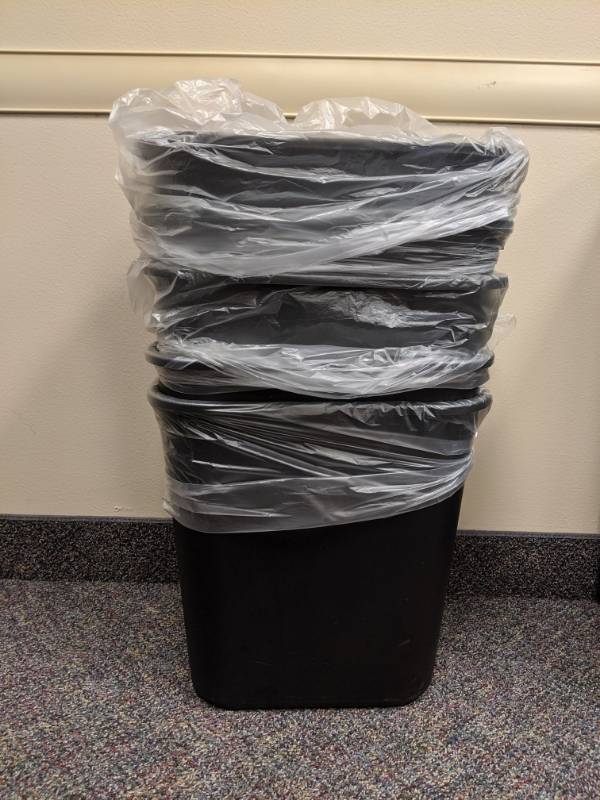 lot 1336 image: (5) Small Trash Cans