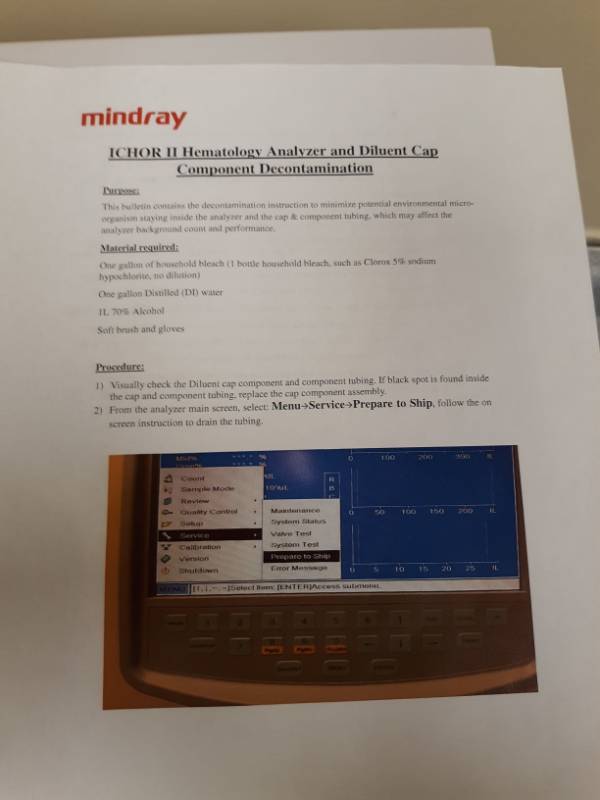 lot 6534 image: Monday ICHOR II Hematology Analyzer and Diluent