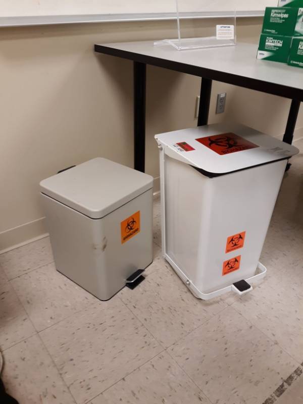 lot 6541 image: (2) Biohazard Waste Baskets