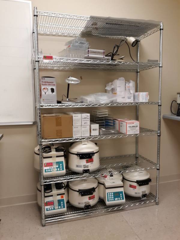 lot 6545 image: Metal Storage Rack Contents Not Included
