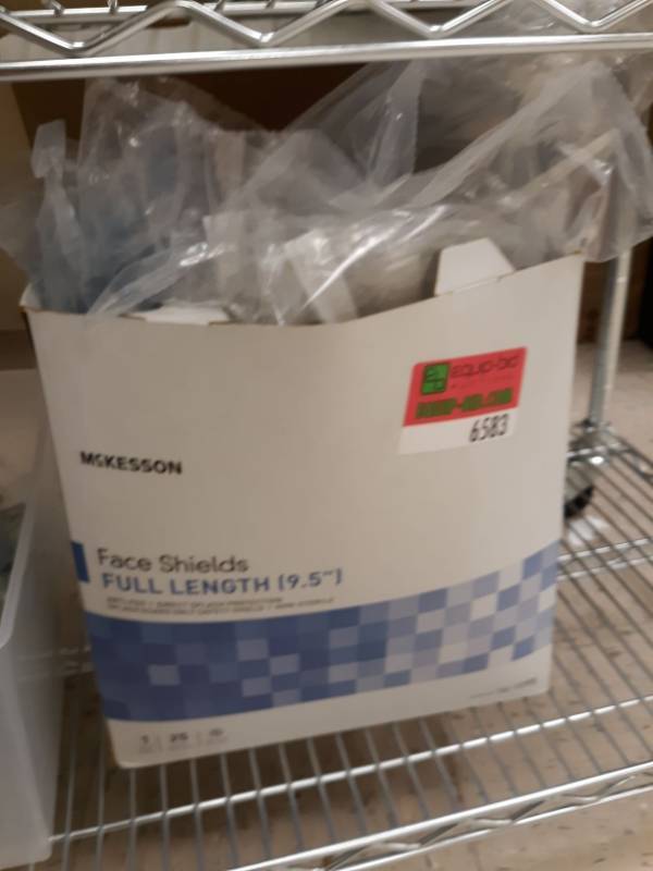lot 6583 image: McKesson Face Shields