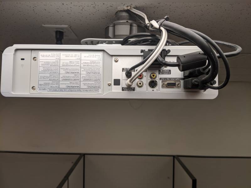 lot 6586 image: Panasonic Projector And Projection Screen
