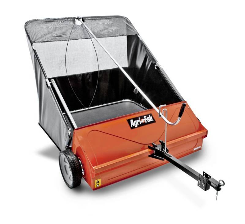 lot 1644 image: Agri-Faborporated 45-0492 Tow-Behind Lawn Sweeper, 44-In.