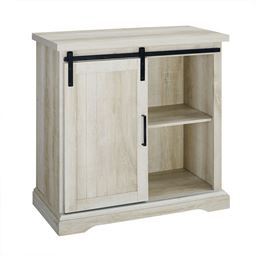 lot 1701 image: Walker Edison Furniture AF32ALGRDWO 32 in. Modern Farmhouse Buffet White Oak