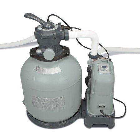 lot 1733 image: Intex 2650 GPH Saltwater System & Sand Filter Pump Swimming Pool Set 28679EG