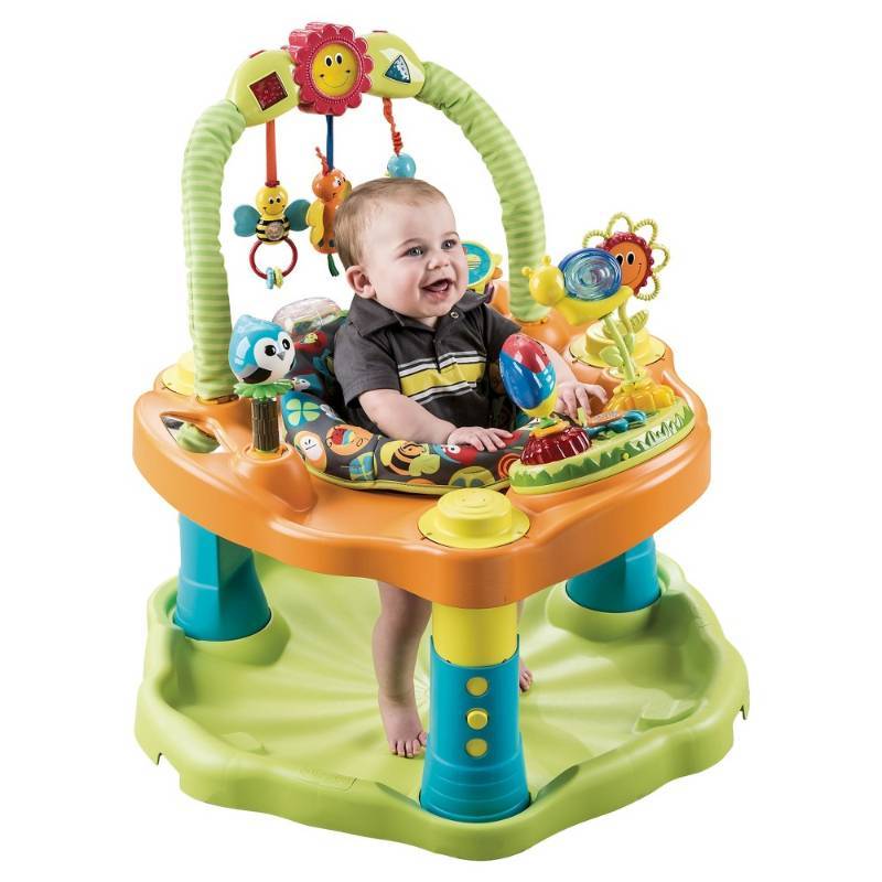lot 1740 image: Evenflo Double Fun Bouncing Activity Saucer