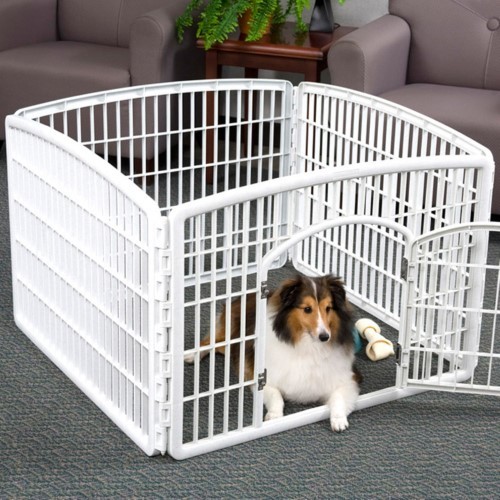 lot 1759 image: Iris IndoorOutdoor Dog Play Pen, White