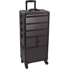 lot 1785 image: Sunrise Makeup Rolling Case 4 In 1 Professional Organizer I3364 Aluminum, 3 And