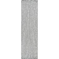 lot 1826 image: Nuloom Polypropylene 2 6 X 12 Runner Rug In Grey Finish