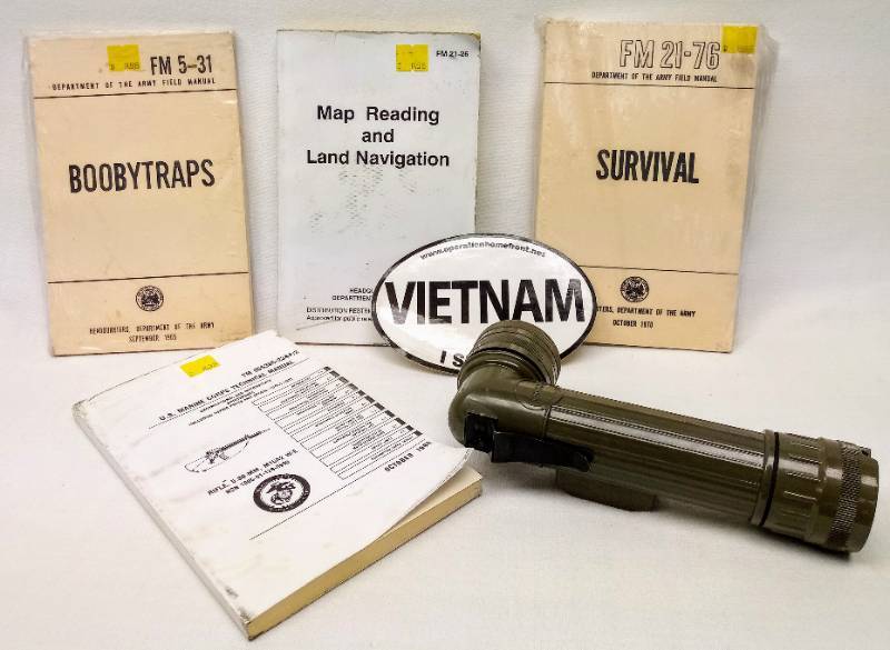 lot 5546 image: Department of The Army Manuals- Survival-Booby Traps- Flashlight and Other