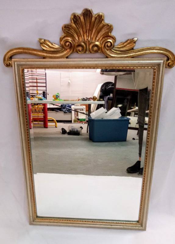 lot 5561 image: Ornate Wall Mirror- Beveled