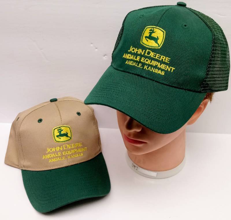 lot 5747 image: 2 New John Deere Andale, KS Adjustable Caps