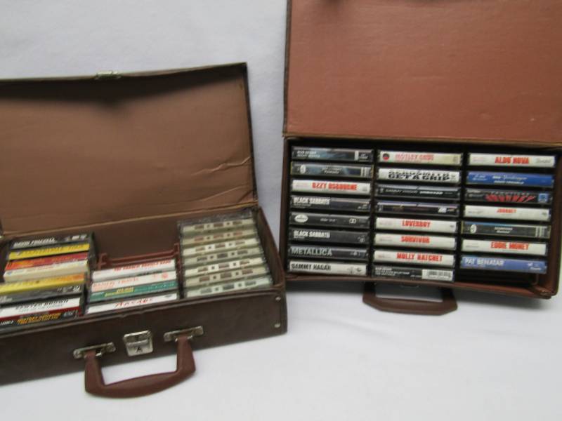 lot 5586 image: Cassette Lot With Cases- Rock and Country