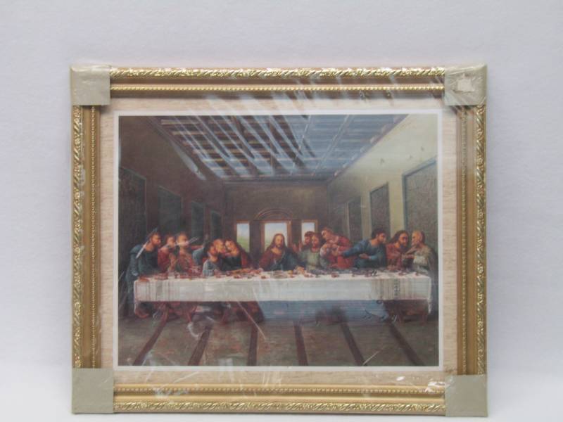 lot 5587 image: Framed Last Supper Picture Art