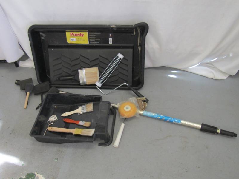 lot 5617 image: Painters Lot-  Poles  Trays Brushes     Project Time