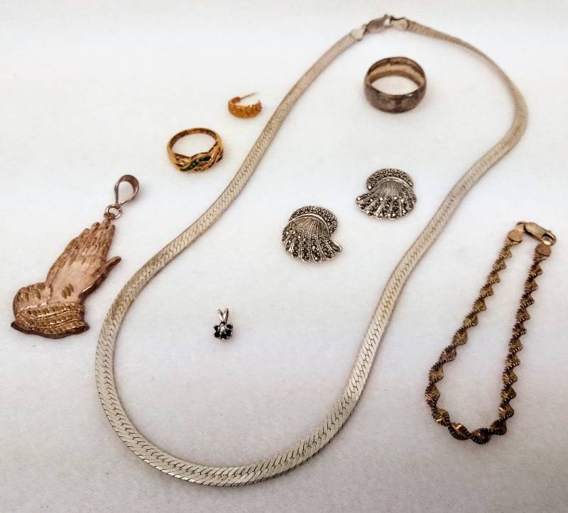 lot 5653 image: Jewelry Lot-  Silver and 