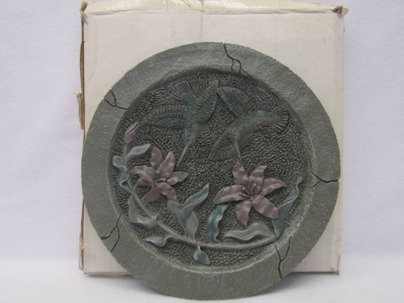 lot 5644 image: New Stepping Stone or Wall Decor- Hummingbirds