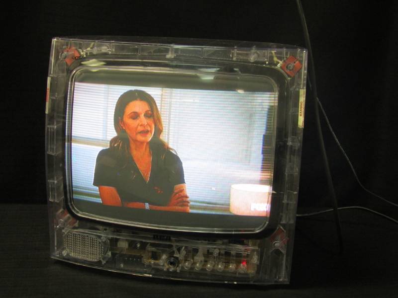 lot 3478 image: Vintage RCA 13 Color See-Through Prison TV
