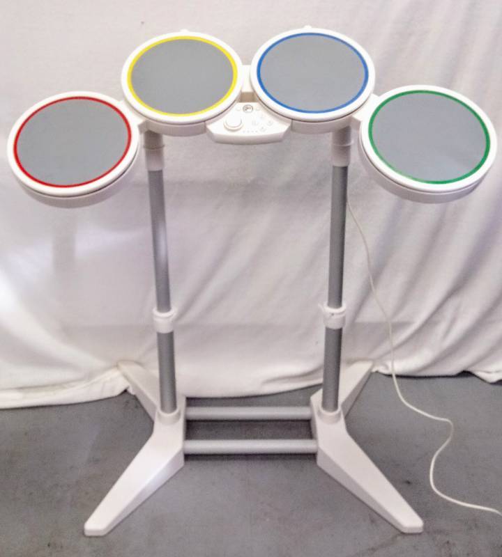 lot 3487 image: RockBand Wired Drums Drumset for Nintendo Wii With Stand & Pedal Model# 19092