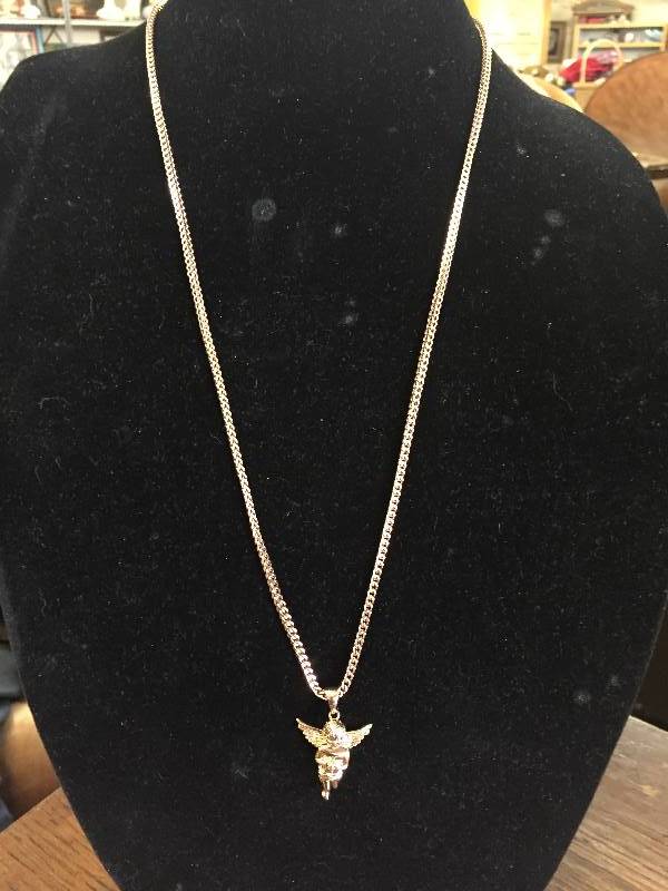 lot 3385 image: 27 bronze chain with pendant