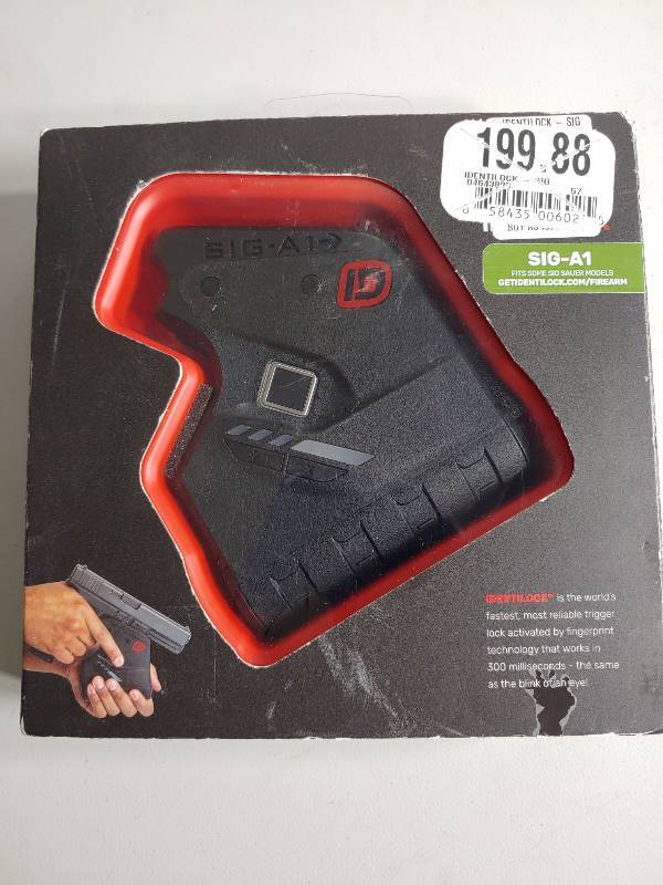 lot 98 image: Identilock Sig-a1 (fingerprint) Trigger Lock Case