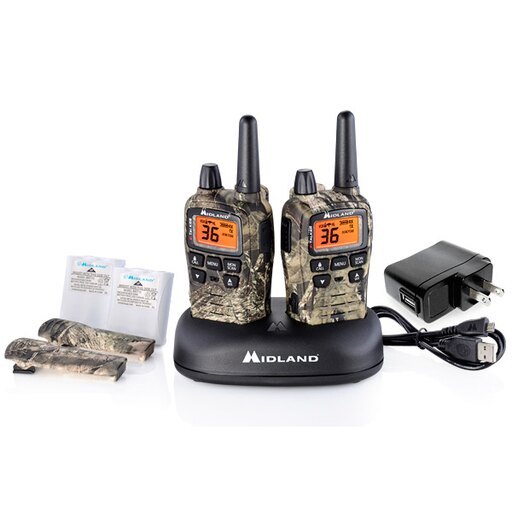 lot 105 image: Midland - X-Talker 38-Mile, 36-Channel FRSGMRS 2-Way Radios (Pair) - Camo Pattern