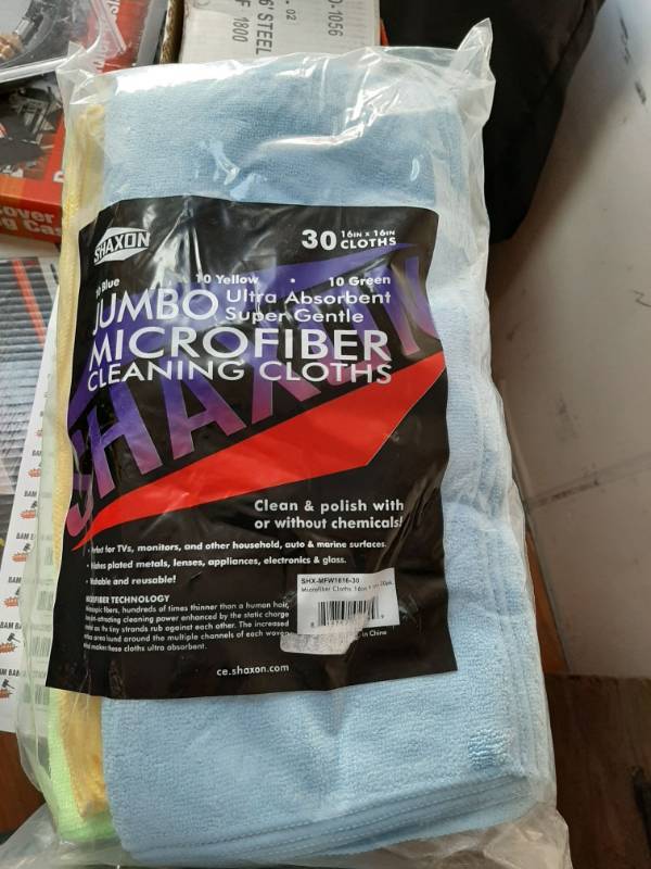 lot 1301 image: 30 pack jumbo microfiber cleaning cloths