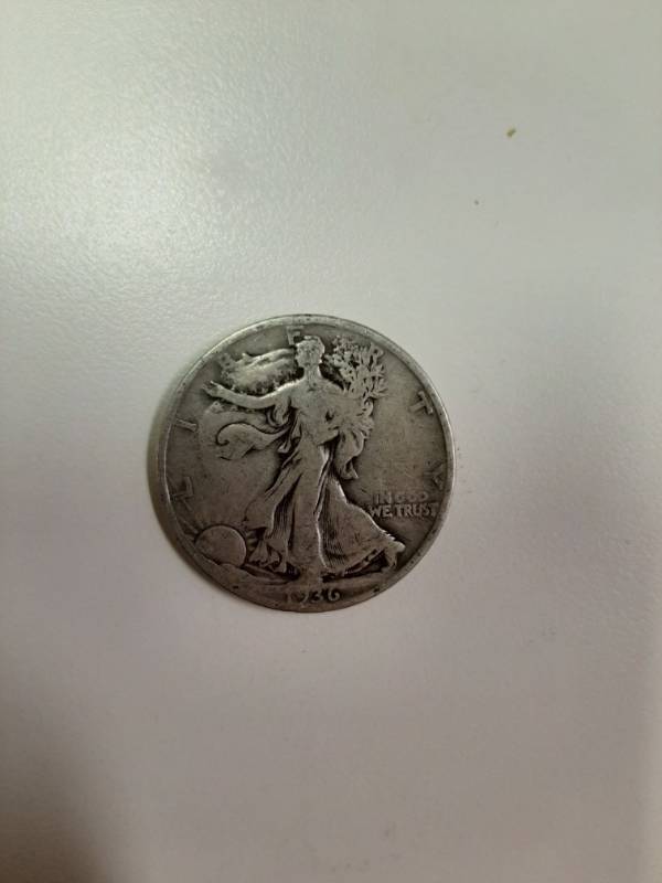lot 1320 image: 1936 Walking Liberty silver half dollar