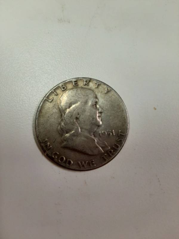 lot 1321 image: 1951 Franklin silver half dollar