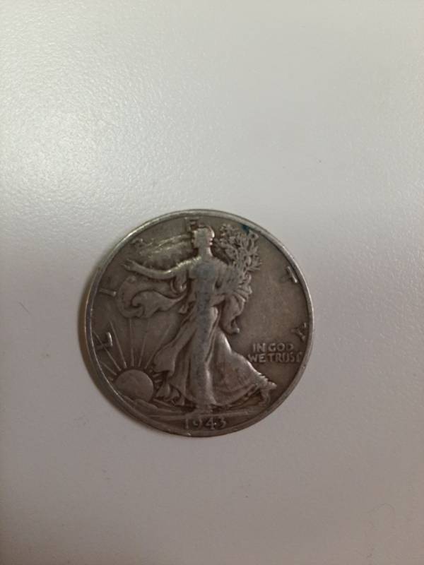 lot 1328 image: 1943-D Walking Liberty silver half dollar
