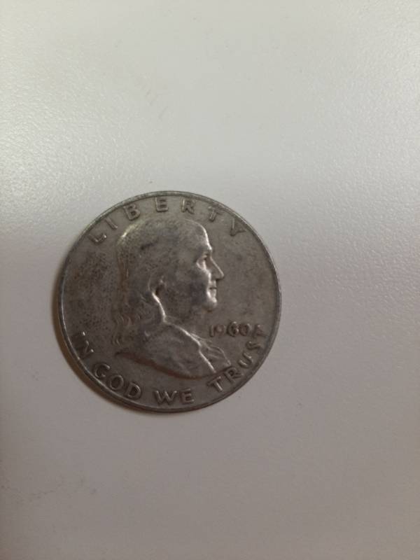 lot 1329 image: 1960-D Franklin silver half dollar