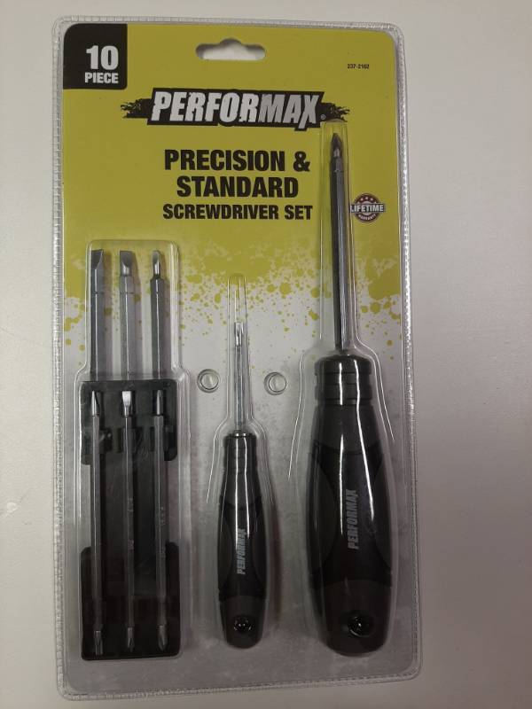lot 1332 image: Performax Precision & Standard Screwdriver Set - 10 Piece Set