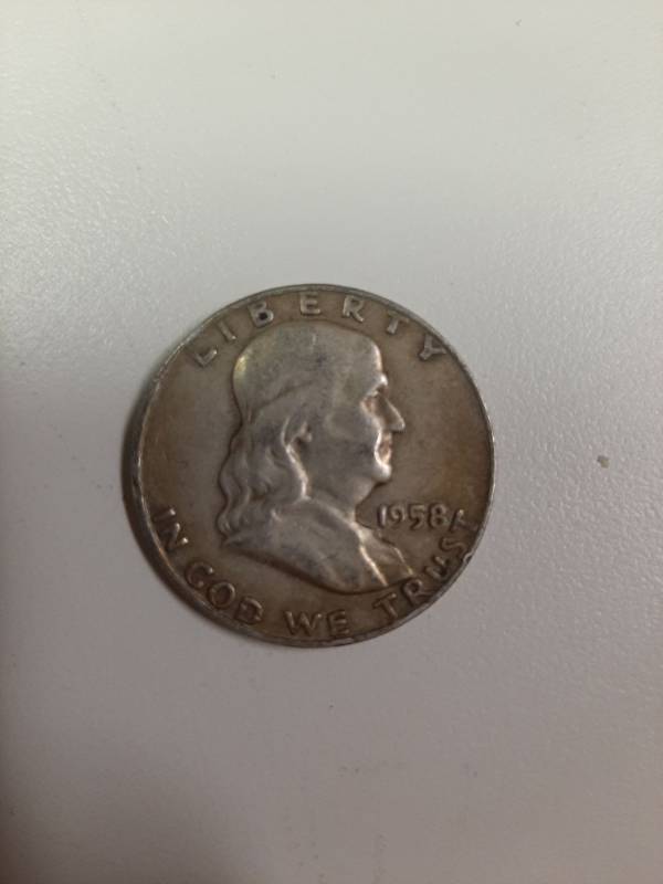 lot 1337 image: 1958-D Franklin silver half dollar