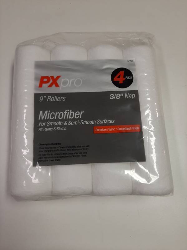 lot 1435 image: 9  X 38  Nap Microfiber All Paint & Stain Roller Covers 4 Pack Smooth Surface
