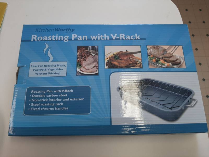 lot 1453 image: Premium Connection KitchenWorthy Roasting Pan with V-Rack