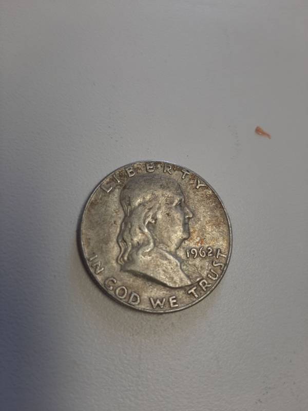 lot 1458 image: 1962-D Franklin silver half dollar