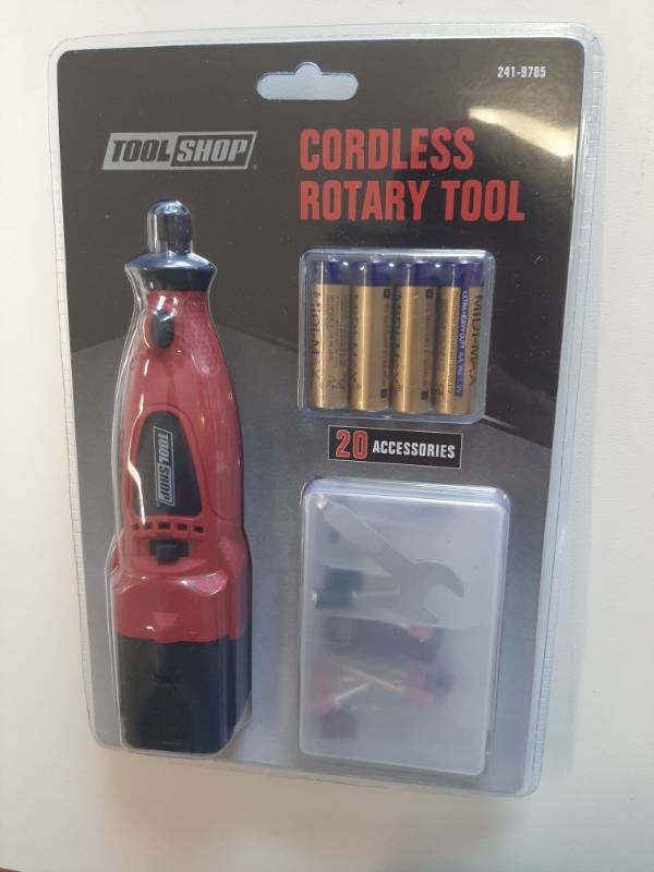 lot 1461 image: Tool Shop Cordless Rotary Tool - 20 Pc. Accessories