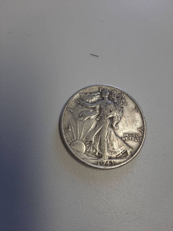 lot 1477 image: 1943 Walking Liberty silver half dollar