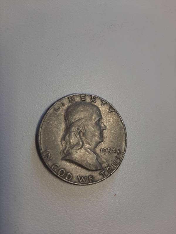 lot 1479 image: 1954-D Franklin silver half dollar
