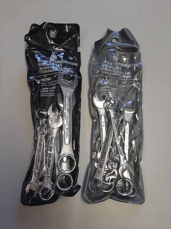 lot 1500 image: (2) Wrench Sets Iron Bridge Tools Combo Wrench Set (9-Piece) - SAE and Metric