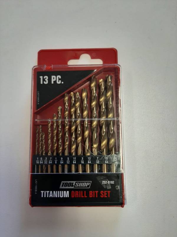 lot 1501 image: 13 piece titanium drill bit set