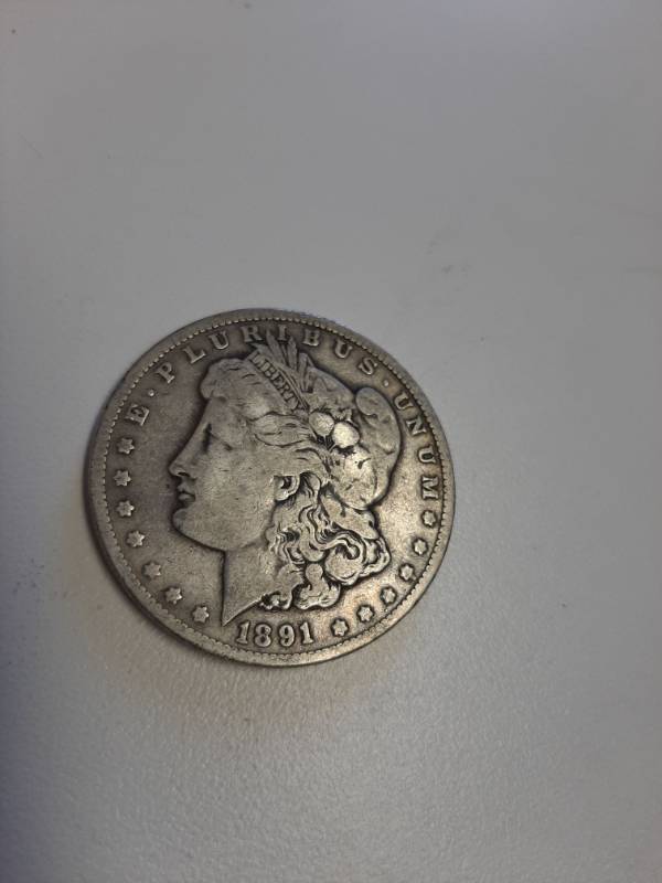 lot 1505 image: 1891 Morgan silver dollar