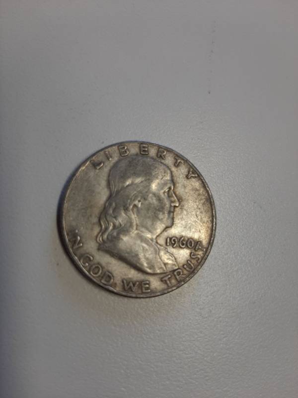 lot 1508 image: 1960 -D Franklin silver half dollar