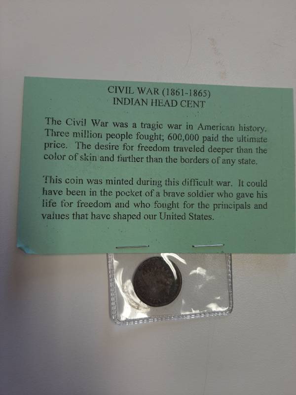 lot 1516 image: 1864 Civil War Indian Head cent