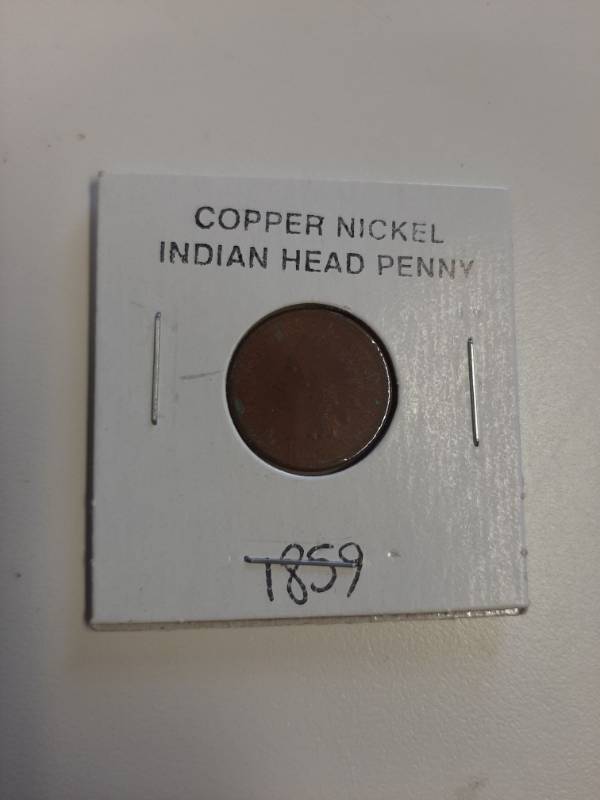 lot 1533 image: 1859 copper nickel Indian Head penny