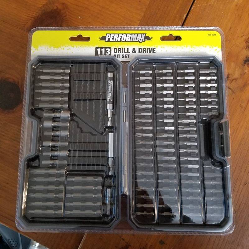 lot 3828 image: performax drill and drive bit set - 113 piece - new in package