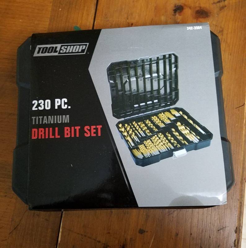 lot 3831 image: 230 Piece Titanium Twist Drill Bit Set With Storage Case