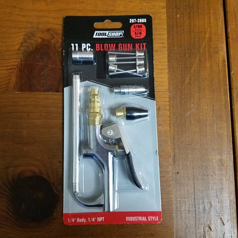 lot 3840 image: Tool Shop 11 Pc Piece Blow Gun Kit Air Compressor Set 14  Body & Npt