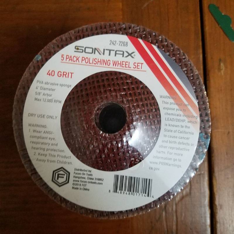 lot 3851 image: 5 pack polishing wheel set - 40 Grit